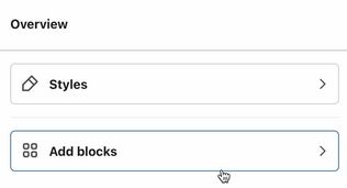 Add blocks to preference page