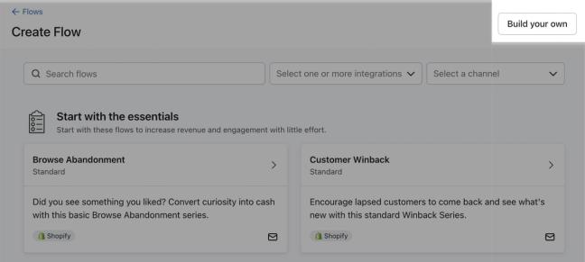 Create From Scratch button in the top right of the Flow Library