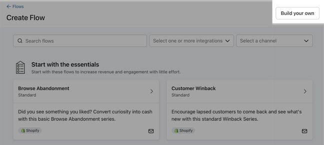Create From Scratch button in the top right of the Flow Library