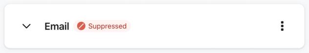 profile that is suppressed for email