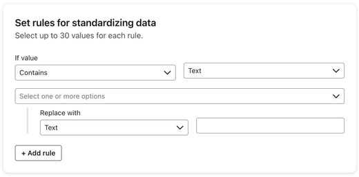 Standardization modal in Klaviyo