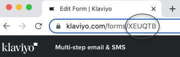 The Form ID circled in the URL.