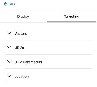 The Targeting menu in the Targeting & behaviors tab within the form editor where you can edit how a form is targeted.