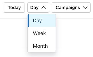 Dropdown showing the calendar view options