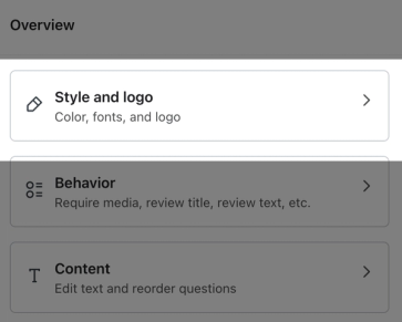 The Styles and logo option
