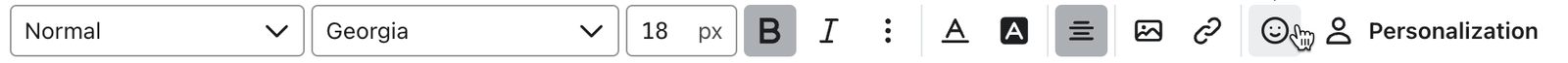 The emoji icon to add emoji to a text field
