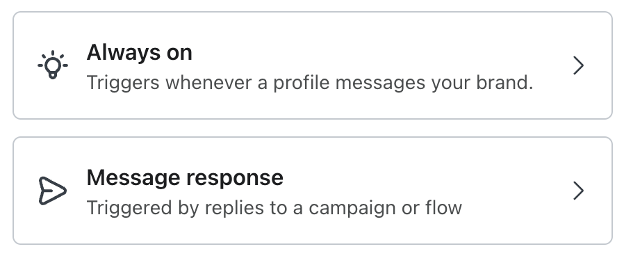Automation trigger types