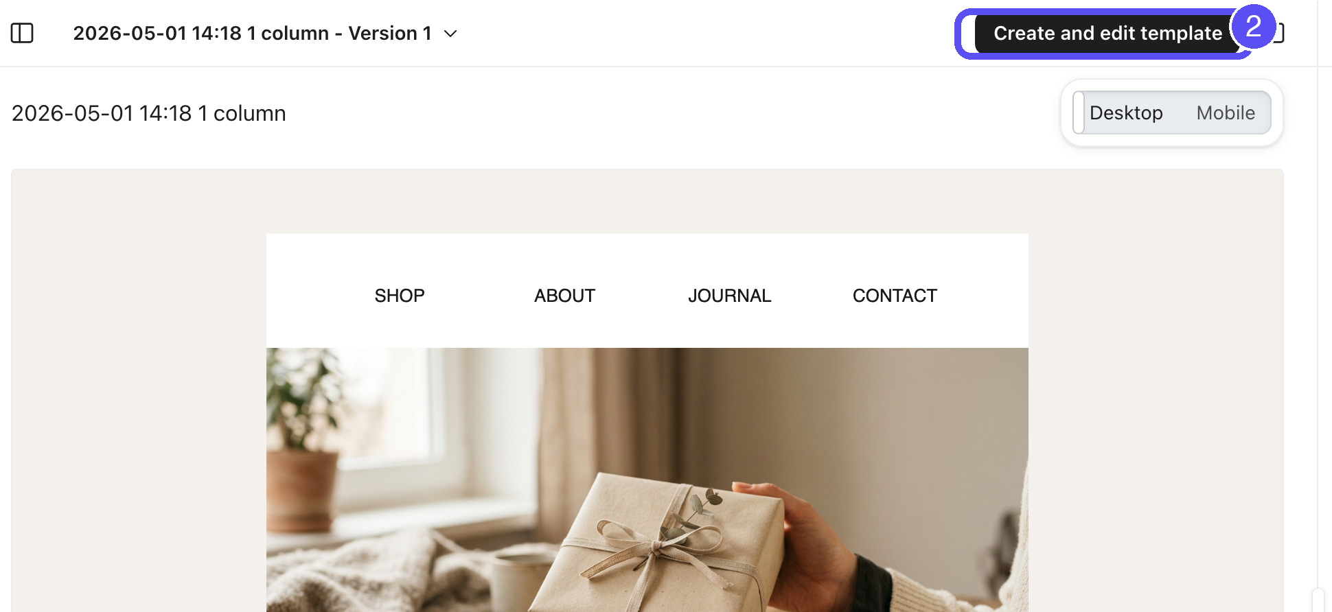 A Composer-generated email draft open in Klaviyo's editor, with editable text and image blocks.