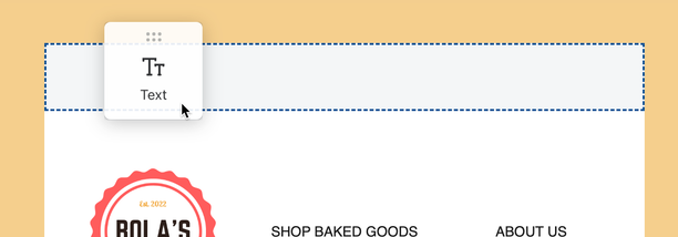 Add text banner above