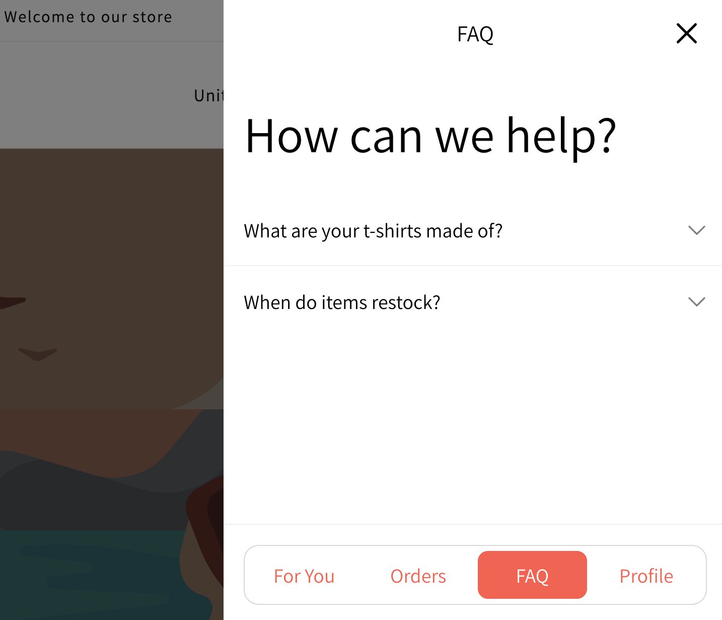 Eine FAQ wird auf der Registerkarte FAQ der Klaviyo Customer Hub-Oberfläche geöffnet. 