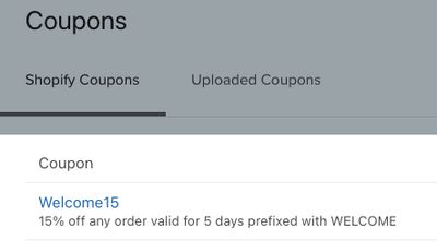The Coupon column highlighted to show an example coupon key on the Coupons tab.