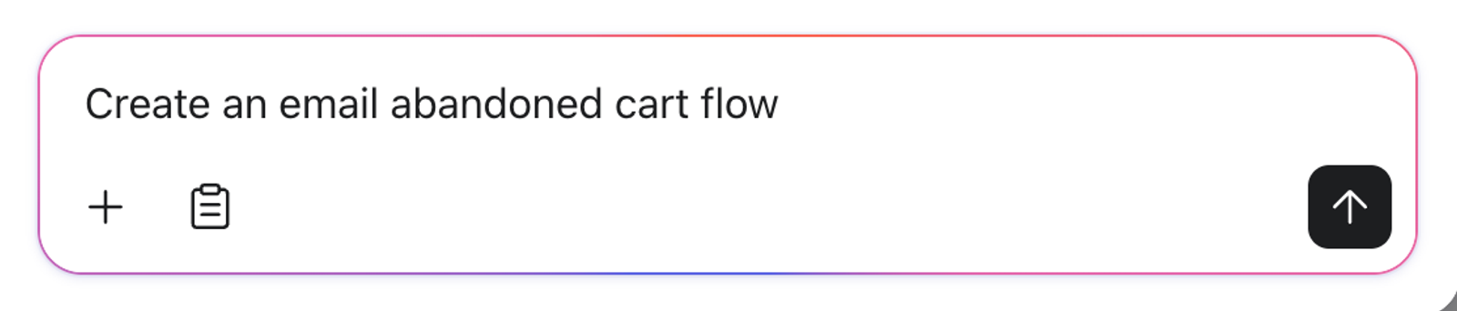 Composer chat panel with a campaign prompt typed in the message box, ready to send.
