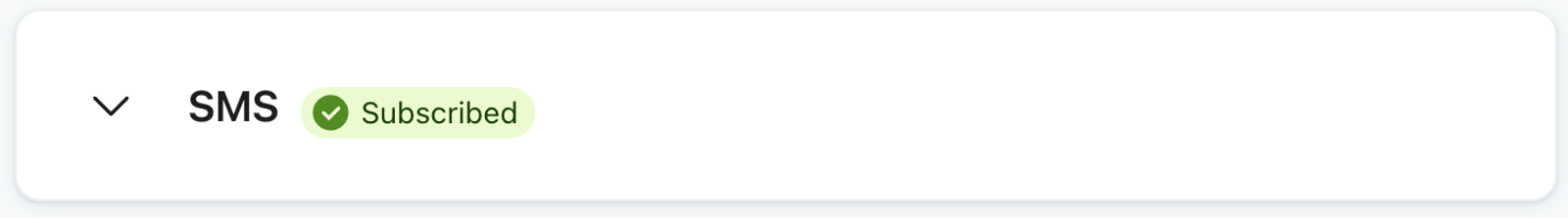 Subscribed to SMS marketing on a profile