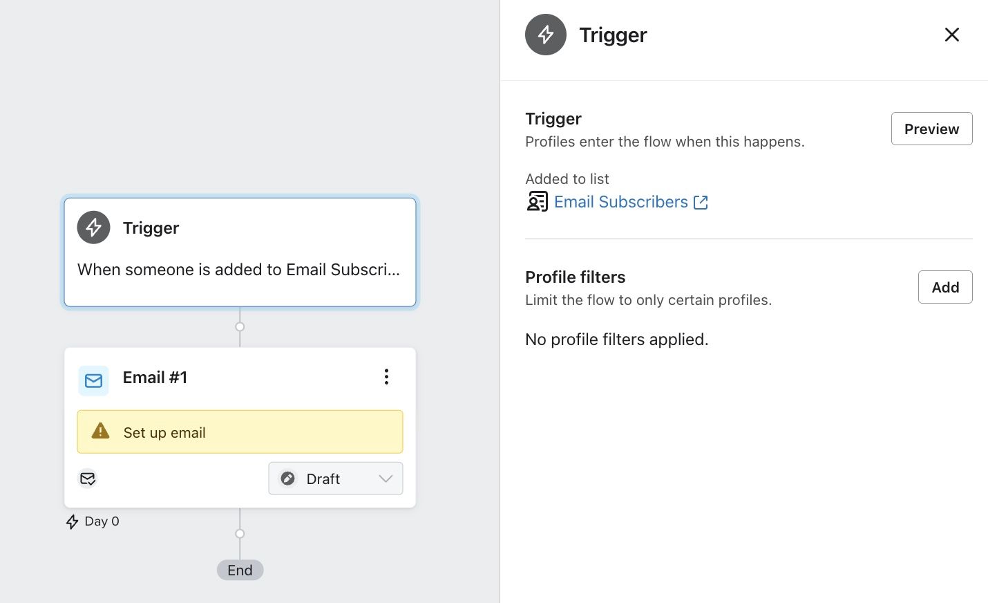 Added to list flow trigger