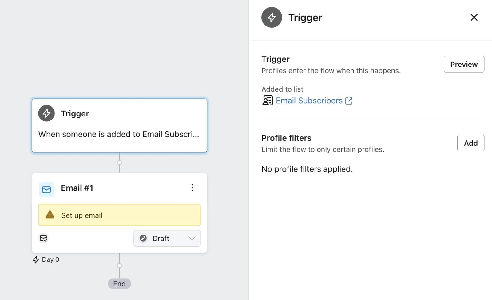 Added to list flow trigger