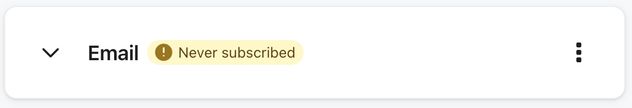 Profile that is never subscribed for email
