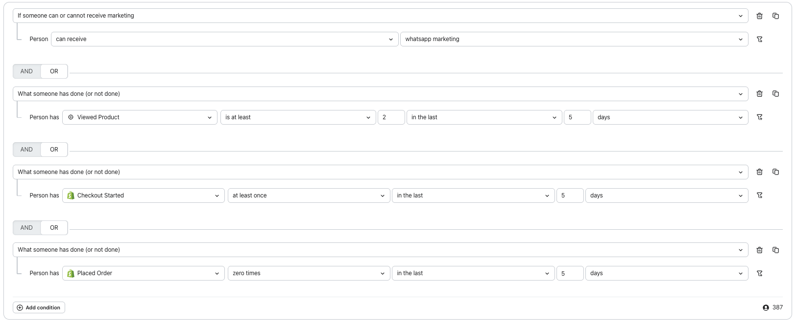 High-intent WhatsApp shoppers