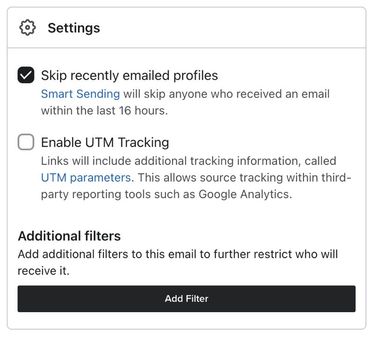 Flow builder sidebar showing flow message settings with Smart Sending enabled.