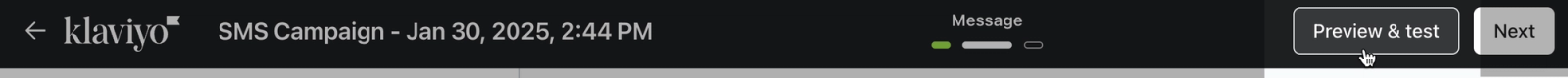 The Preview and test button
