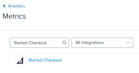 At the top of the Metrics page there is a searchbar where you can search for different metric by name.