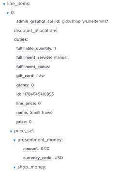 Complex nested event data
