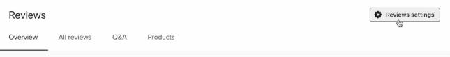 Reviews settings