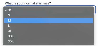 Single choice questions