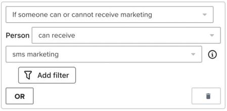 New filter for 'person can receive SMS marketing'