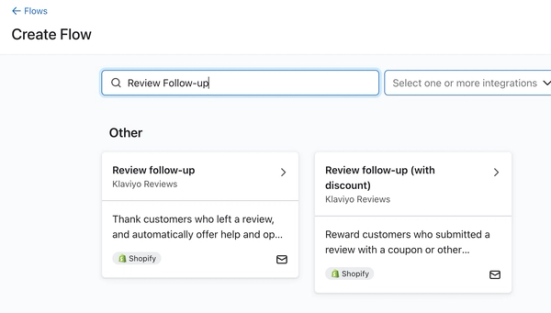 The review follow up flow