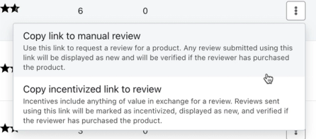 Copy link to manual review button