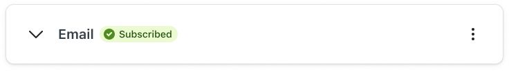 Subscribed for email status