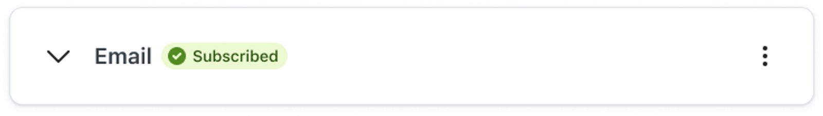 Subscribed for email status