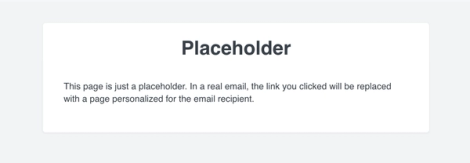 Placeholder displayed when an Update Property link is clicked from a preview email