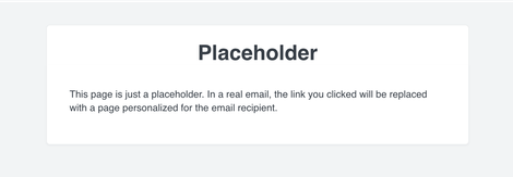 Placeholder displayed when an Update Property link is clicked from a preview email