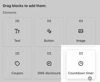 Countdown timer block