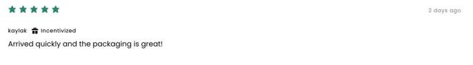 Incentivized review