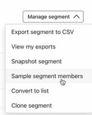 Sample segment members