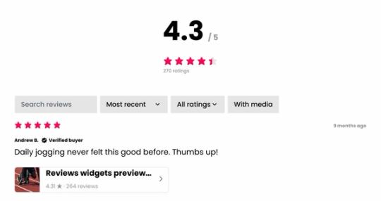 all reviews widget