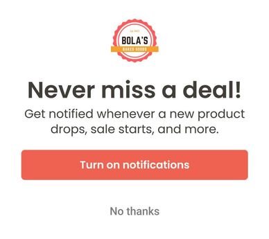 Example of a opt-in message for an app