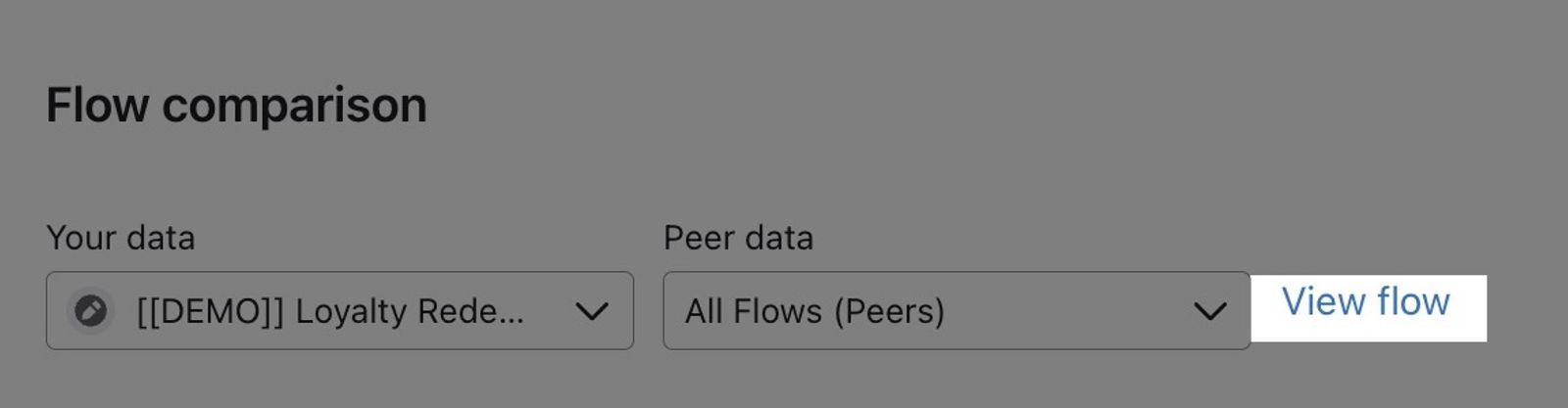 View flow button