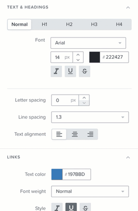 Apply custom font in styles tab