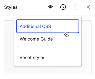 The Additional CSS option