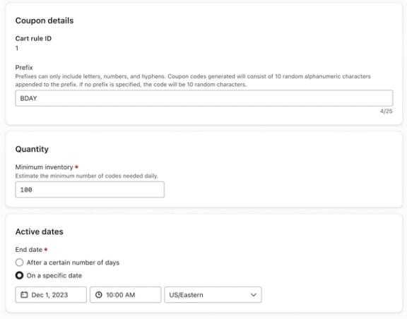 Correctly setup PrestaShop coupon in Klaviyo