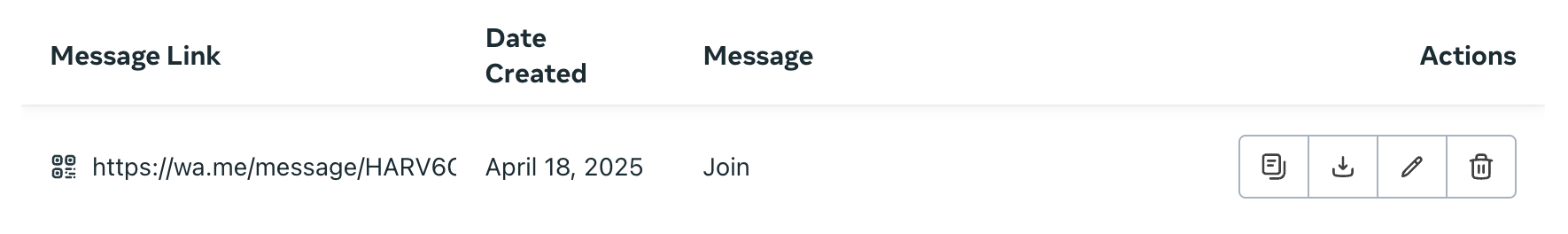 Subscribe link in WhatsApp