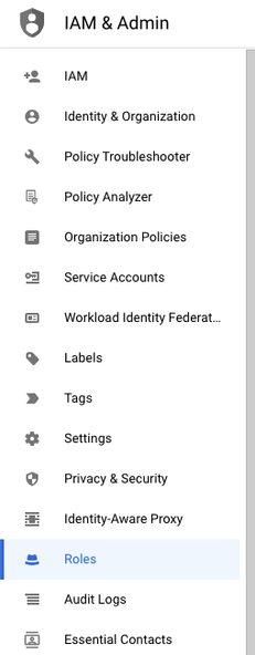 Roles highlighted in the left sidebar