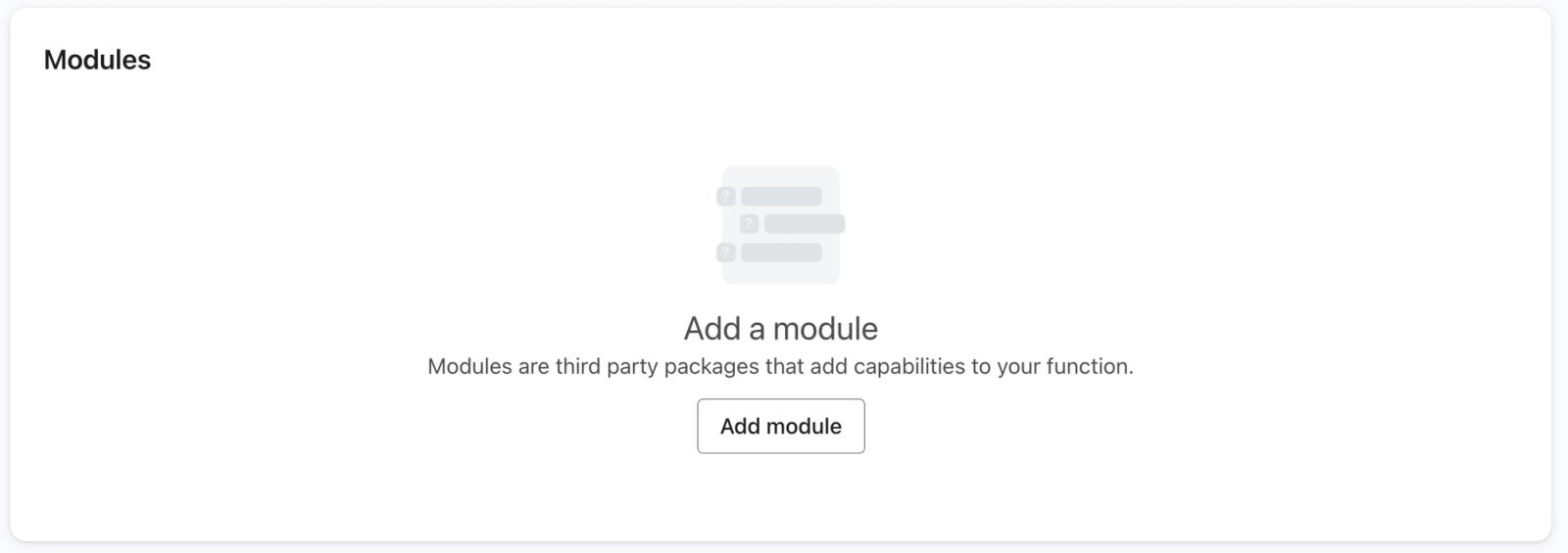 Add module button