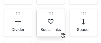 Adding a social links block to a template