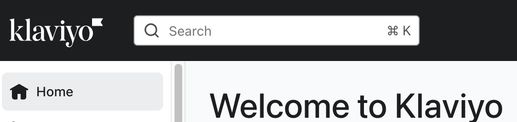 Search bar in Klaviyo