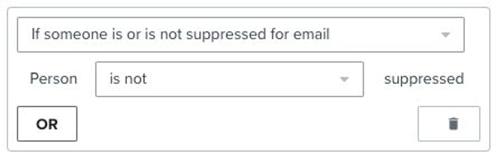 Old profile filter for 'person is not suppressed'