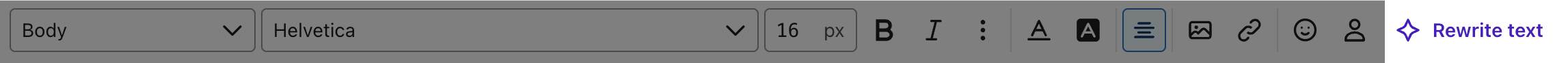 The AI Revise text button